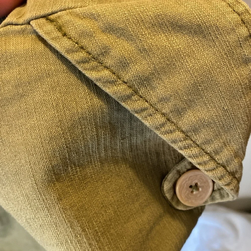 Free People Oversized Army Green Rugged Army Military Jacket Hoodie - Picture 7 of 11